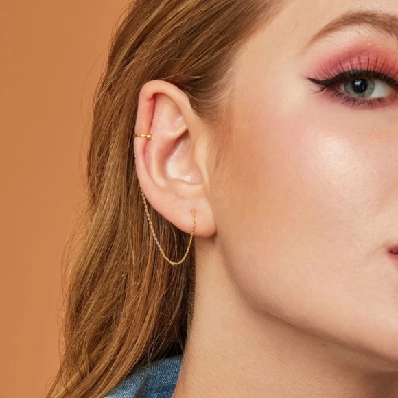 My Added Sparkle Jewelry - Gold Chain Ear Cuff